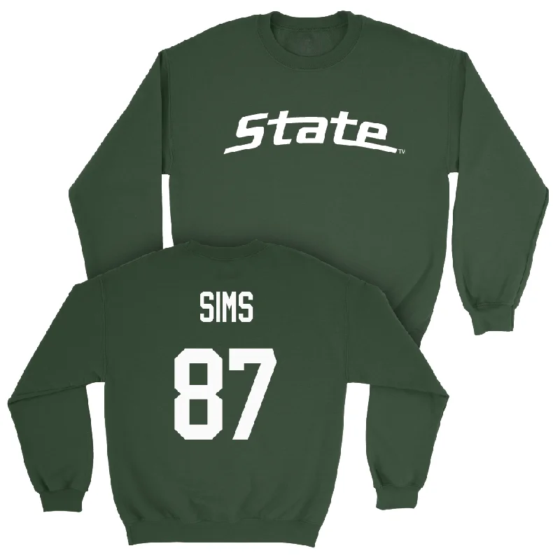 Long Sleeve For Casual Wear-Green Football State Crew  - Dyson Sims