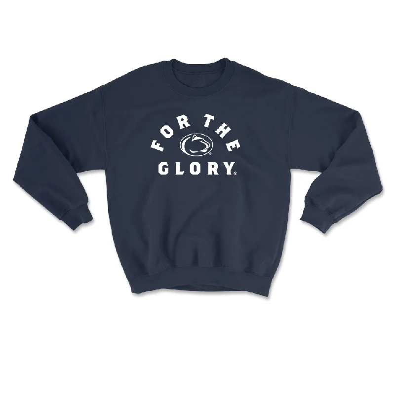 Custom Long Sleeve For Holidays-Navy Football For The Glory Crew - London Montgomery