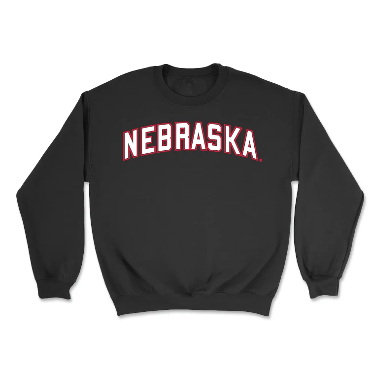 Long Sleeve For Cold-Weather Activities-Football Black Nebraska Crew - Sam Sledge