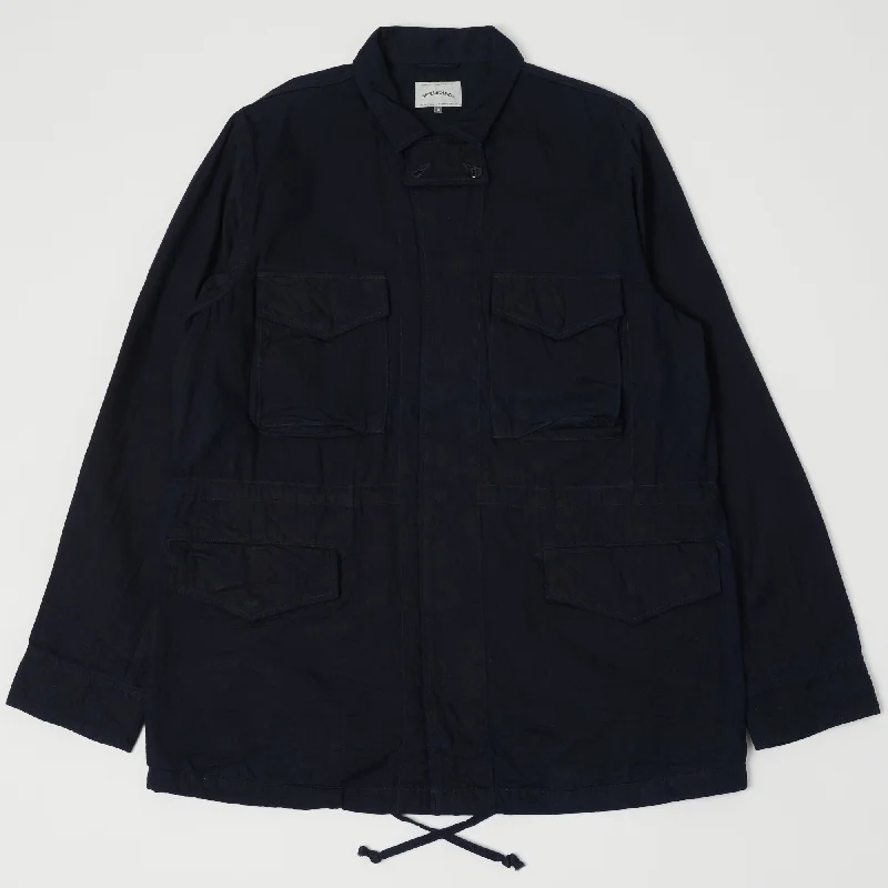 Jackets With Pockets-Spellbound 48-555E M-65 Jacket - Dark Indigo