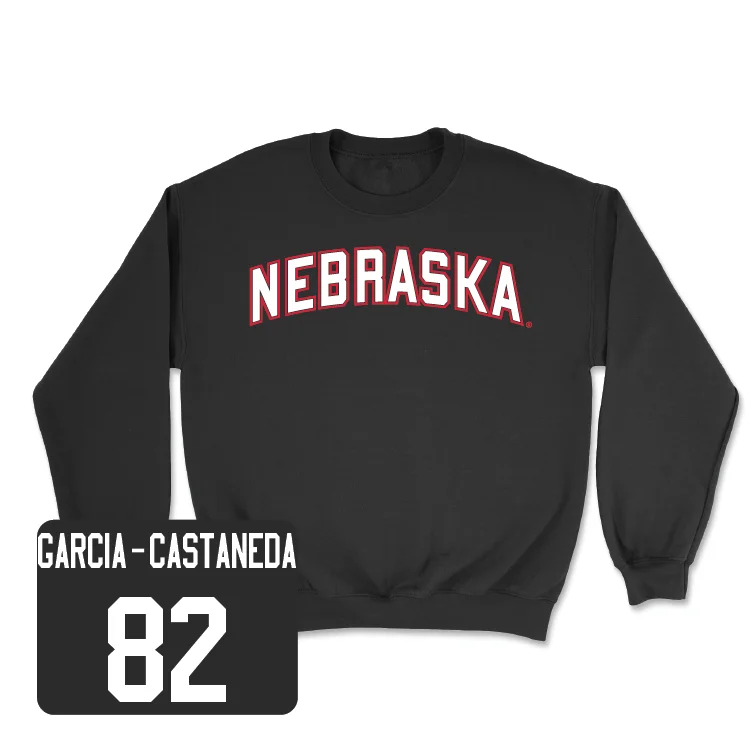 Long Sleeve For Layering With Jackets-Football Black Nebraska Crew - Isaiah Garcia-Castaneda