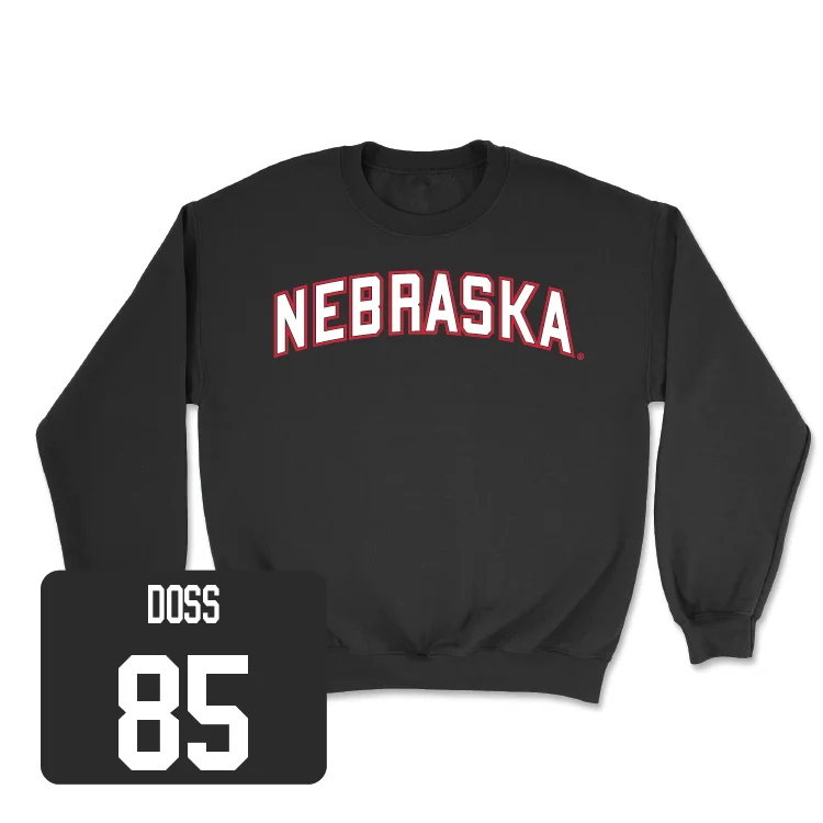 Long Sleeve For Corporate Wear-Football Black Nebraska Crew - Jaidyn Doss