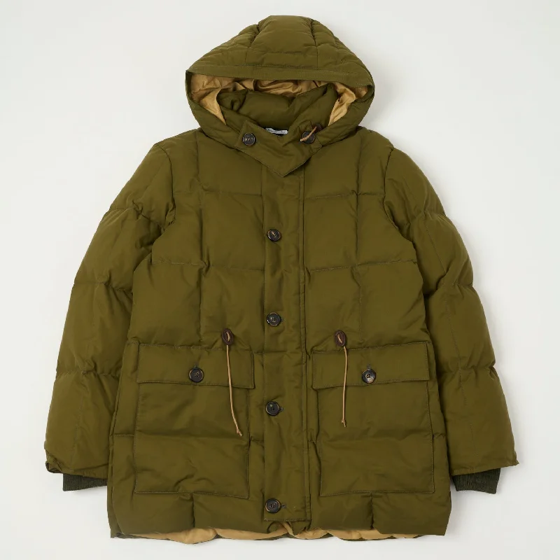 Down Jackets-Shangri-La Heritage 'Presena' Quilted Down Jacket - Olive