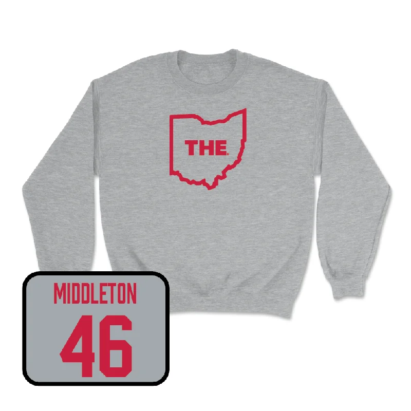 Long Sleeve With Custom Logo-Sport Grey Football The Crew - Jace Middleton