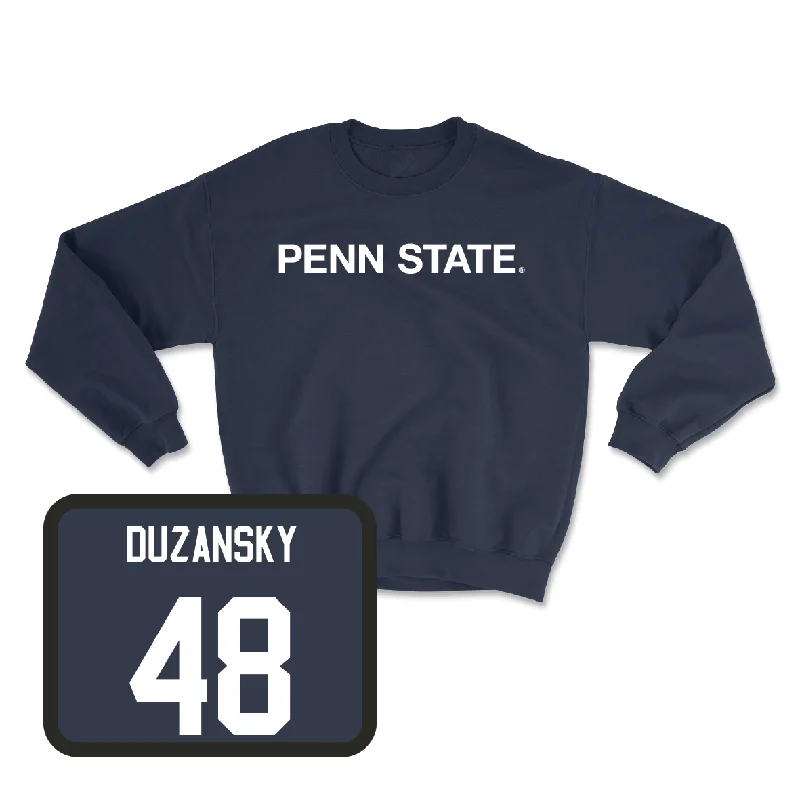 Long Sleeve For Daily Wear-Navy Football Penn State Crew - Tyler Duzansky