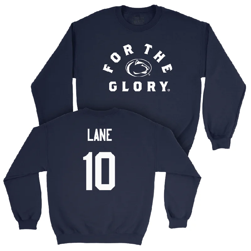 Long Sleeve With Custom Text-Navy Football For The Glory Crew   - Dejaun Lane