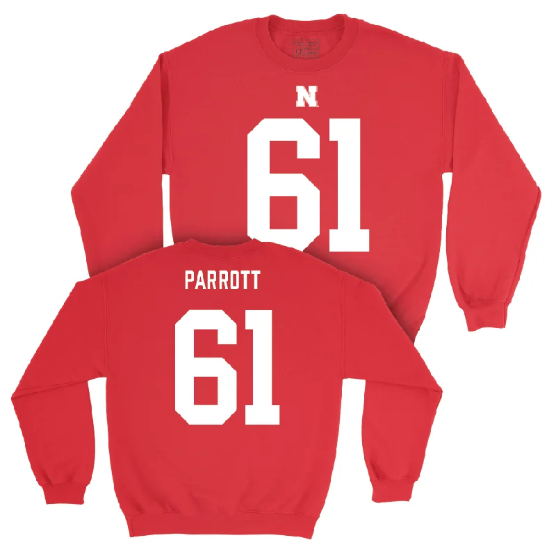 Long Sleeve For Family Photoshoots-Nebraska Football Red Shirsey Crew - Dylan Parrott | #61