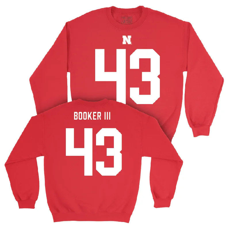 Long Sleeve For Beach Days-Nebraska Football Red Shirsey Crew - Michael Booker III | #43