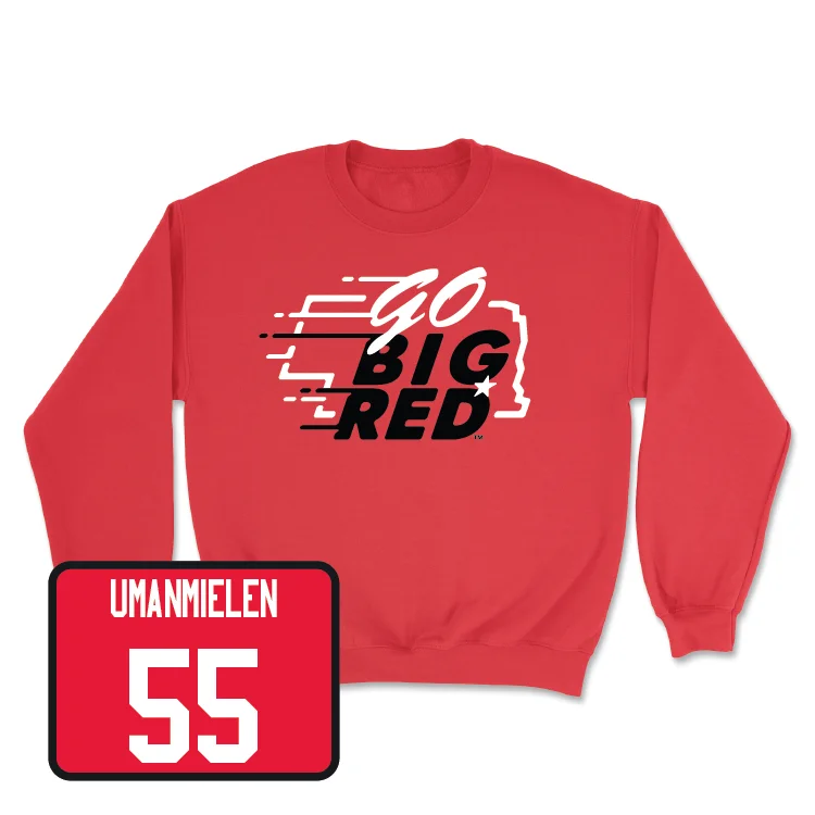 Long Sleeve Shirt-Red Football GBR Crew - Princewill Umanmielen