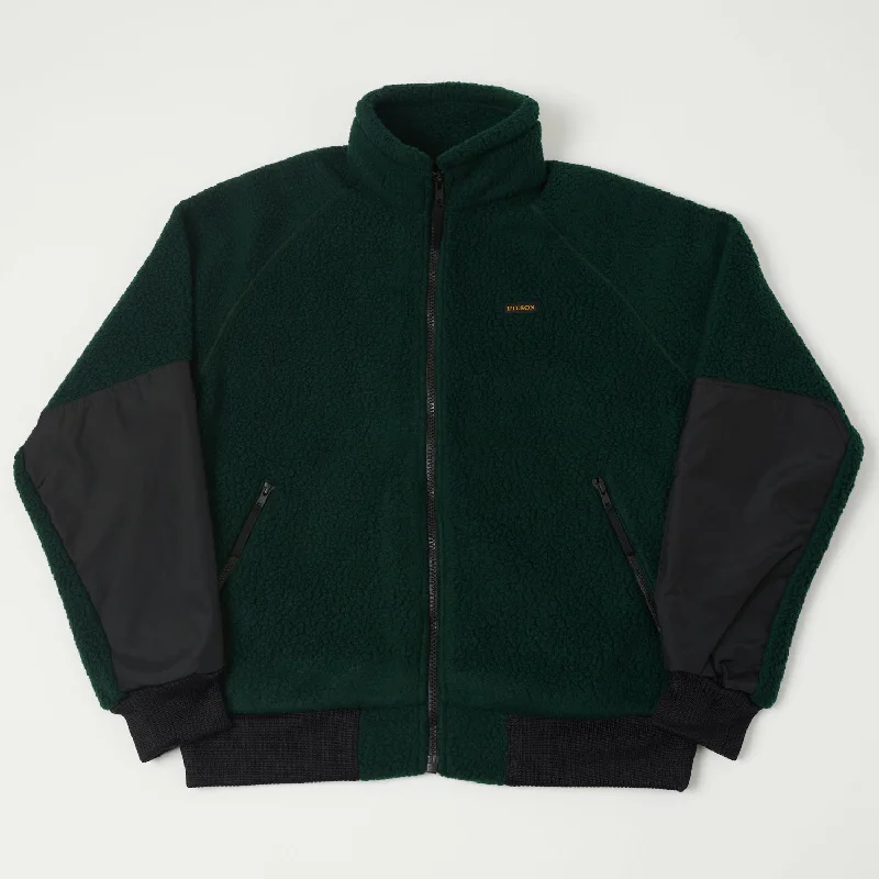 Jackets For Urban Wear-Filson Sherpa Fleece Jacket - Fir