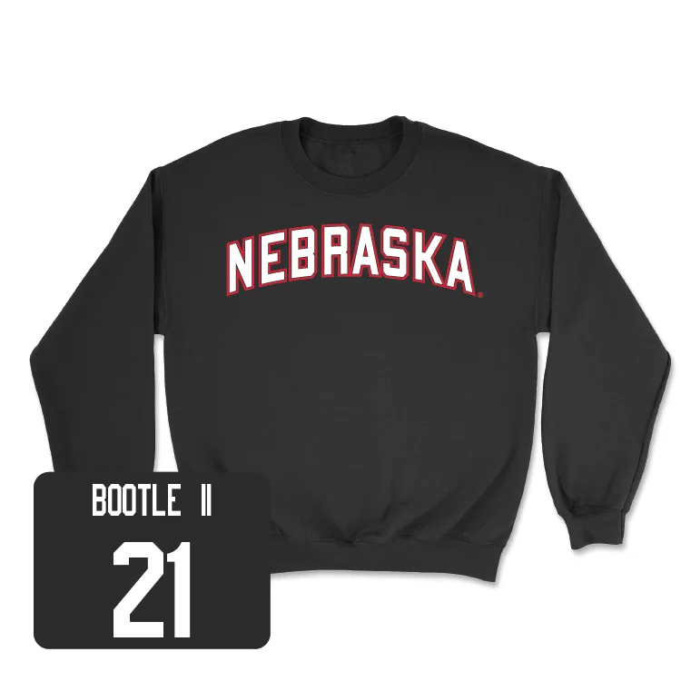 Long Sleeve For Business Events-Football Black Nebraska Crew - Dwight Bootle II