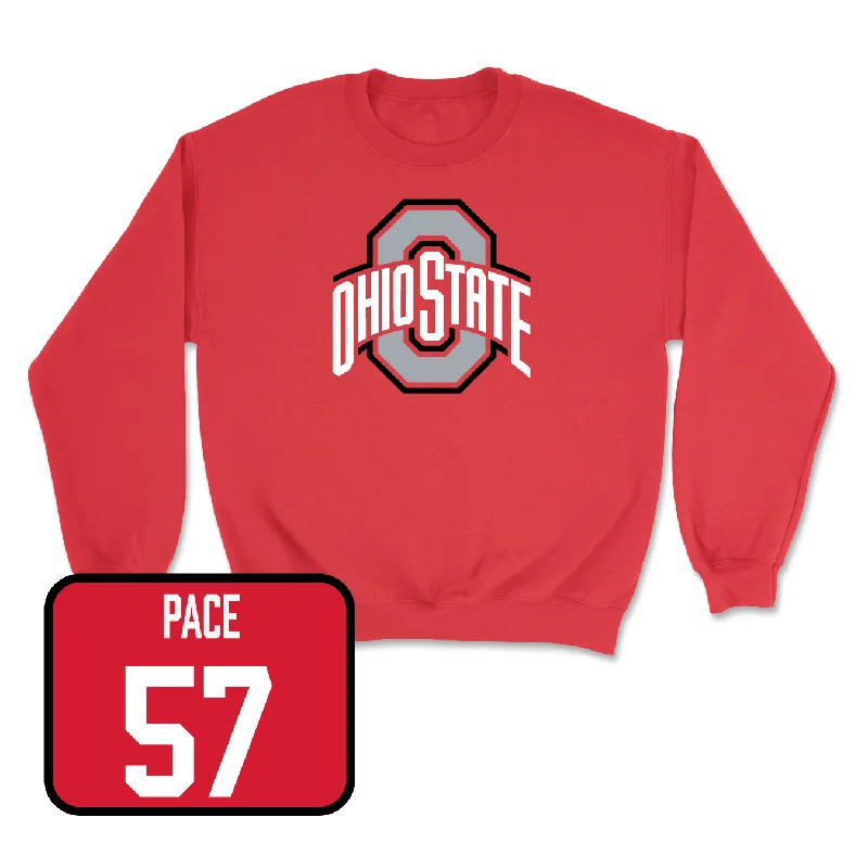 Long Sleeve For Custom Photo Print-Red Football Team Crew - Jayden Ballard