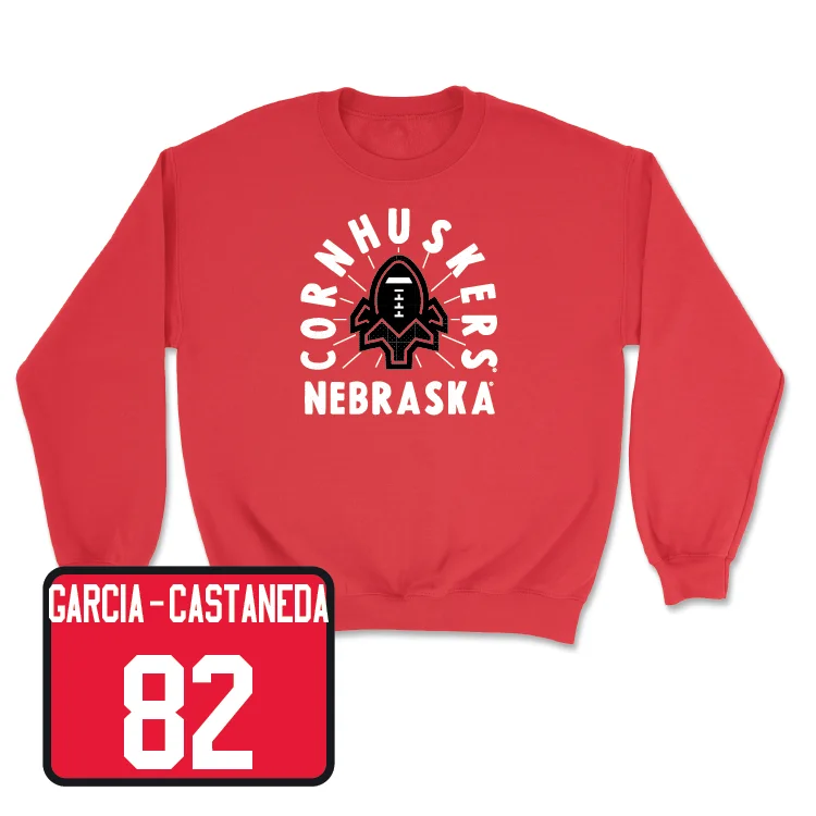 Long Sleeve For All-Day Wear-Red Football GBR Crew - Isaiah Garcia-Castaneda