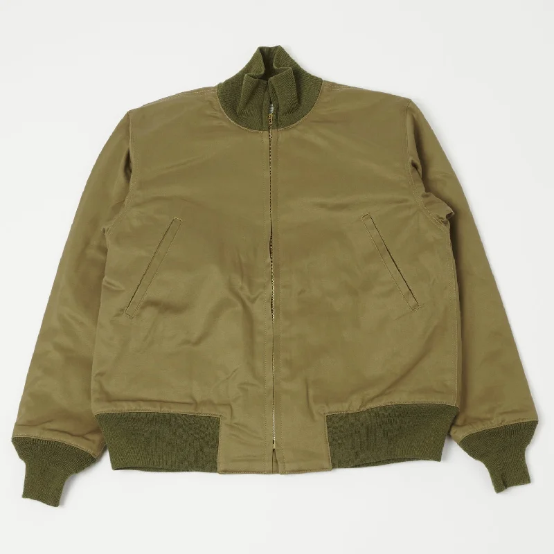 Jackets With Hood-Buzz Rickson's Tankers Slash Pocket Jacket - Khaki