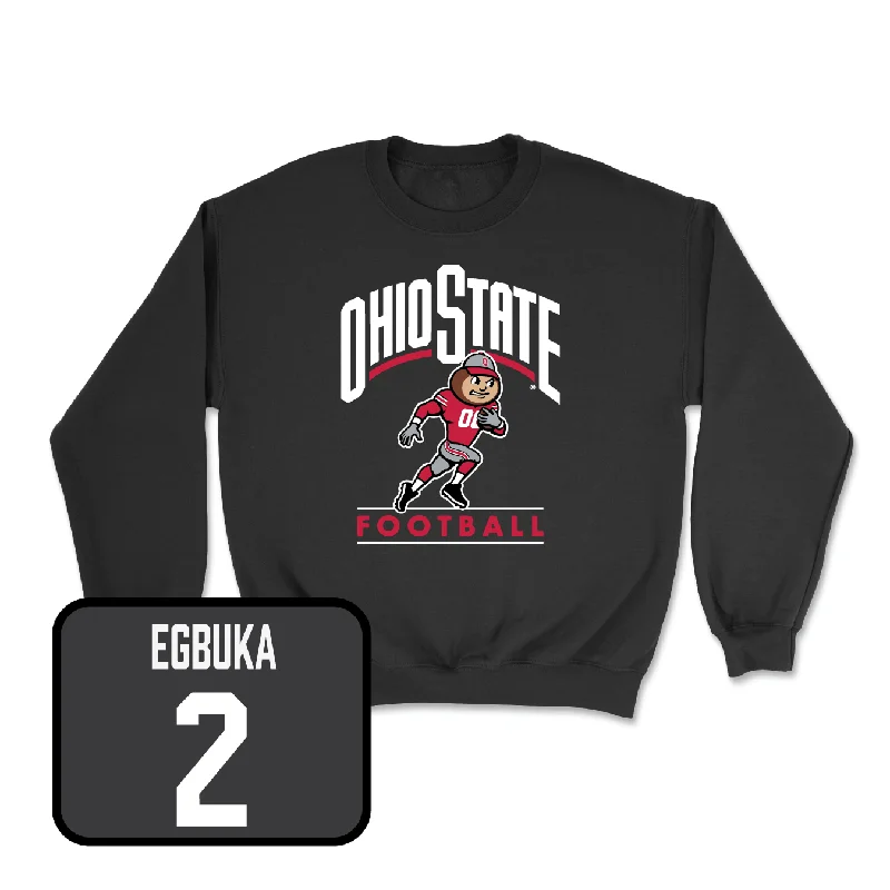 Long Sleeve With Logo-Football Black Gridiron Crew - Donovan Jackson