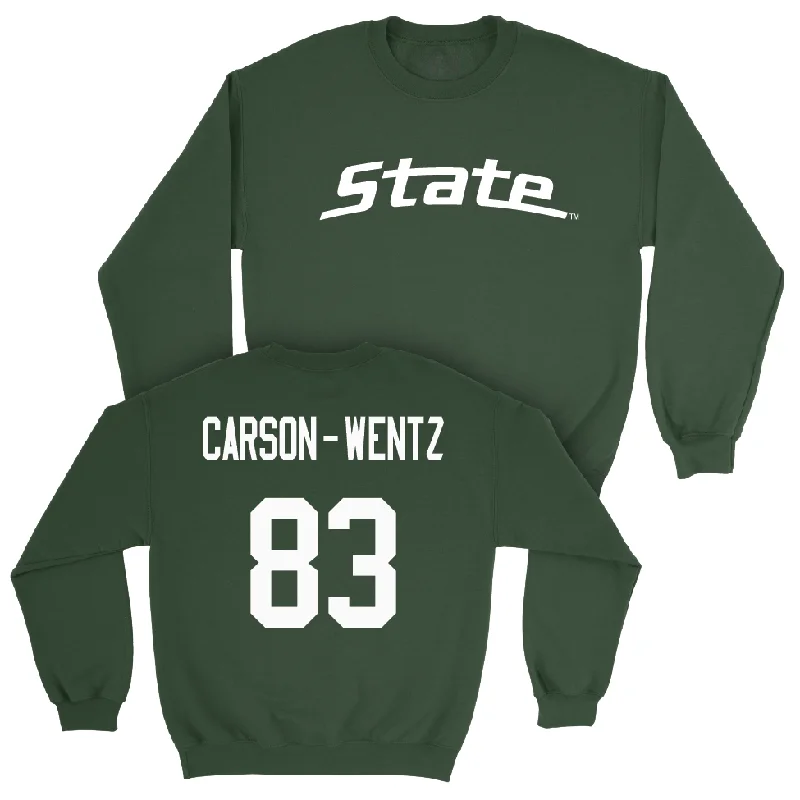 Long Sleeve For Outdoor Events-Green Football State Crew  - Jackson Carson-Wentz