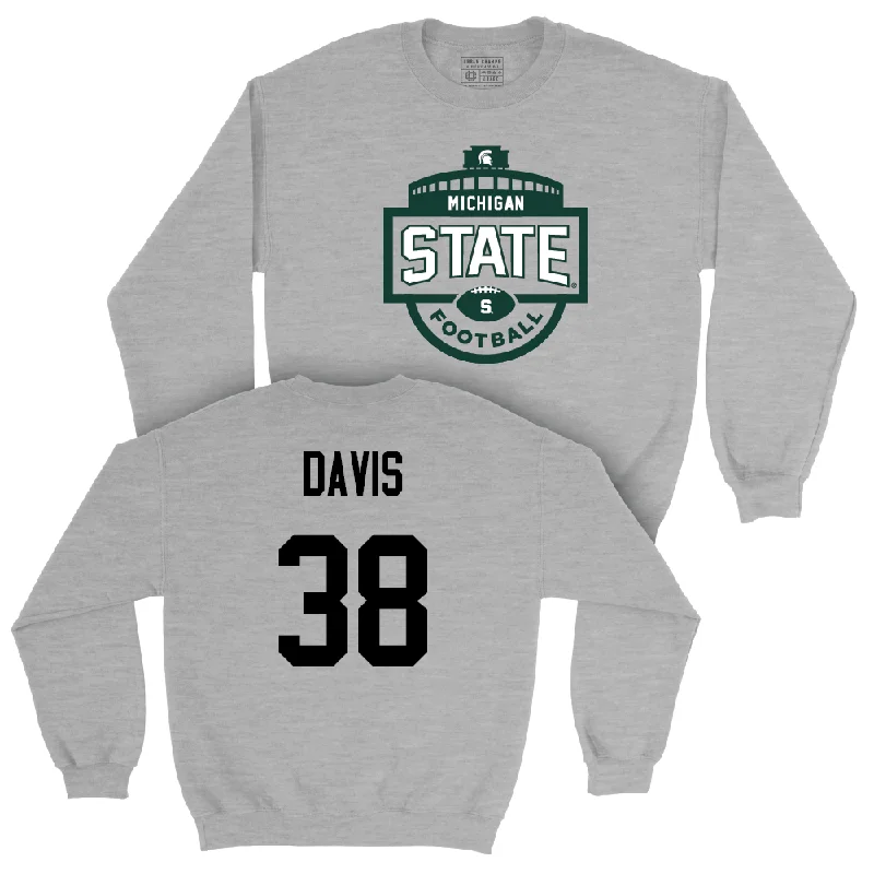 Long Sleeve With Comfortable Design-Sport Grey Football Stadium Crewneck  - Dorian Davis