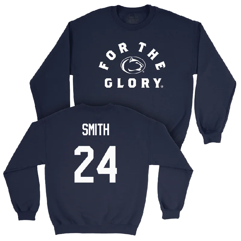 Long Sleeve For Team Sports-Navy Football For The Glory Crew   - Corey Smith