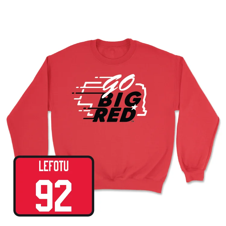 Long Sleeve For Promotional Gear-Red Football GBR Crew - Sua Lefotu