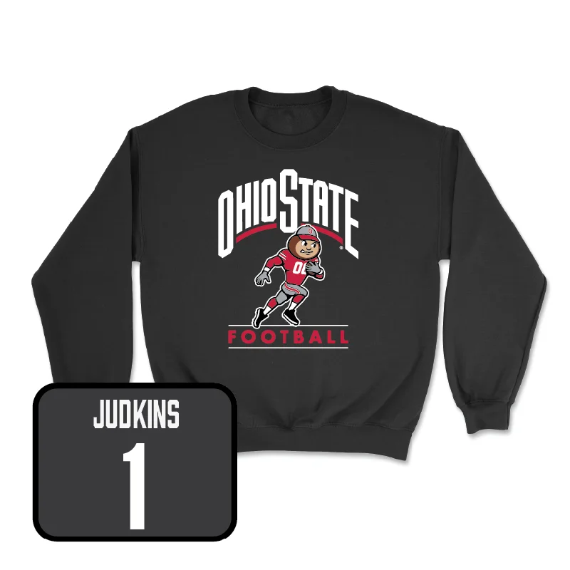 Long Sleeve With Unique Patterns-Football Black Gridiron Crew  - Quinshon Judkins