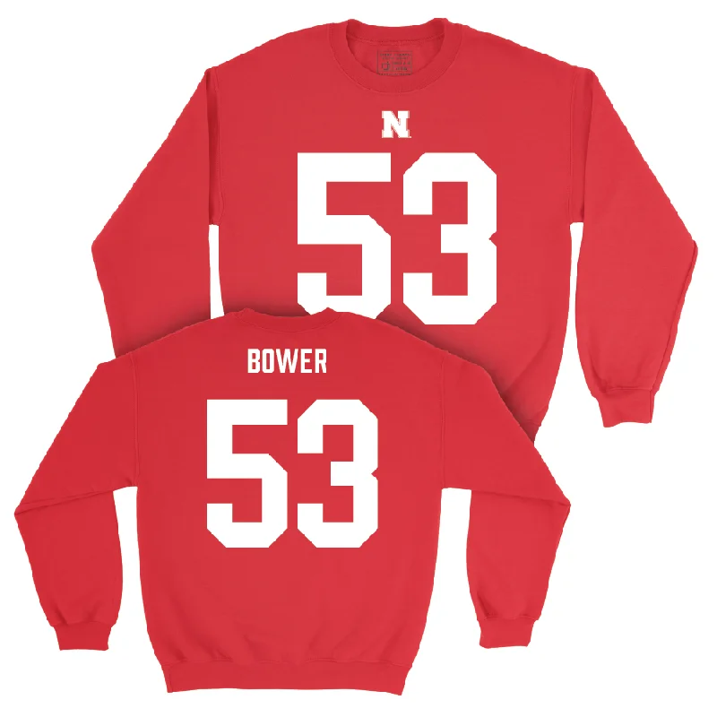 Long Sleeve For Birthday Gifts-Nebraska Football Red Shirsey Crew - Jacob Bower | #53