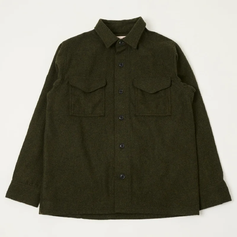 Custom Jackets With Names-Filson Wool Jac-Shirt - Forest Green