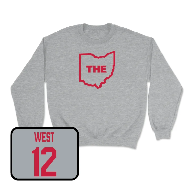 Long Sleeve With High-Quality Material-Sport Grey Football The Crew  - Bryce West