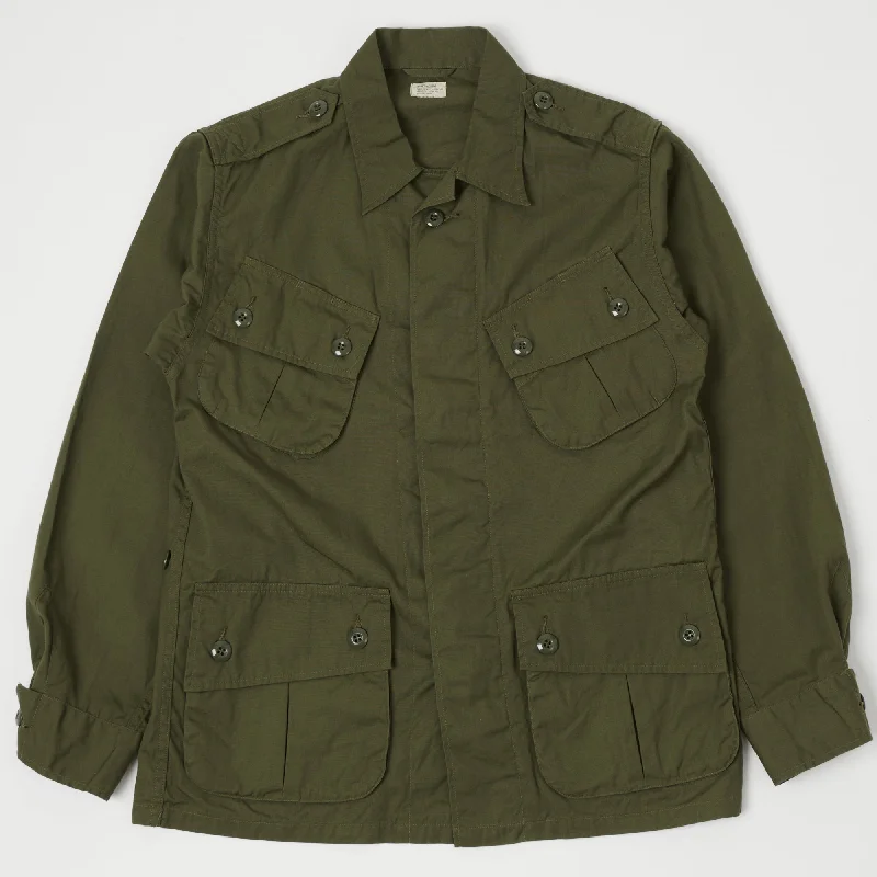 Youth Jackets-Buzz Rickson's BR12247 Tropical Combat Coat - Olive