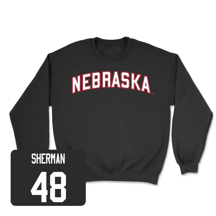 Long Sleeve For Custom Orders-Football Black Nebraska Crew - Mekhail Sherman