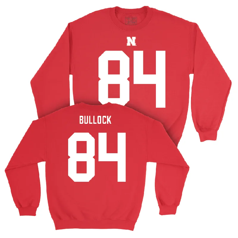 Long Sleeve With Comfortable Fabric-Nebraska Football Red Shirsey Crew - Alex Bullock | #84