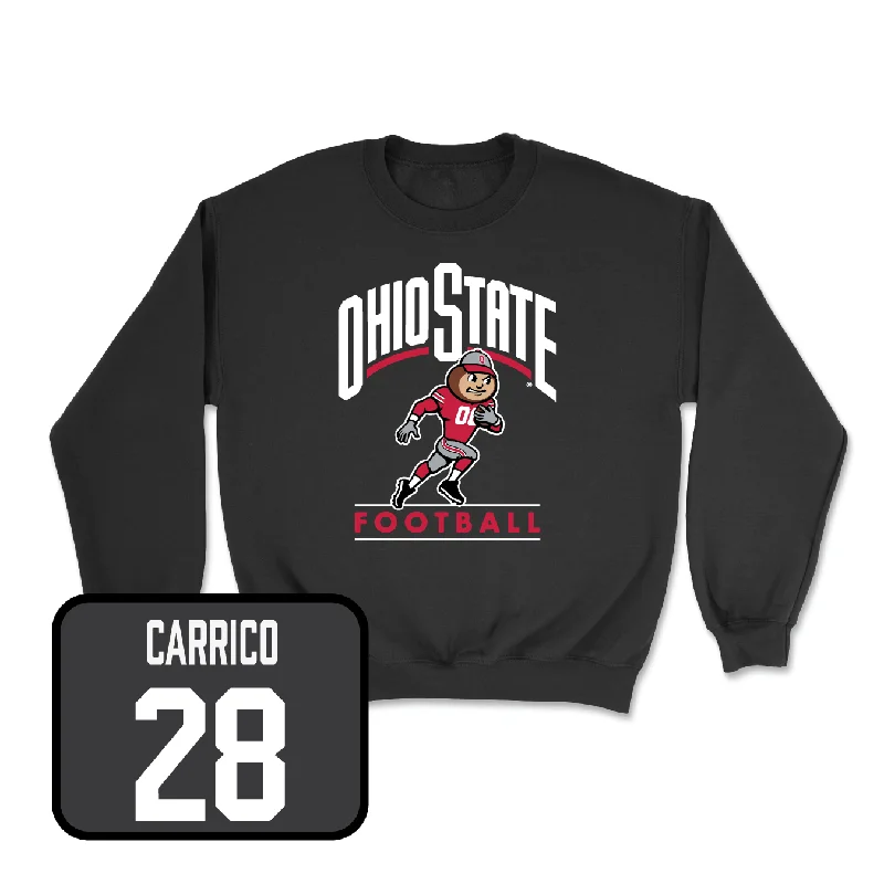 Long Sleeve With Distressed Look-Football Black Gridiron Crew - Nolan Baudo