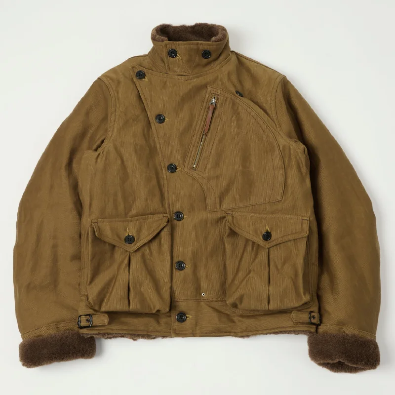 Jackets For Snow-Freewheelers 'Winter Aviators' Jacket - Sepia Brown