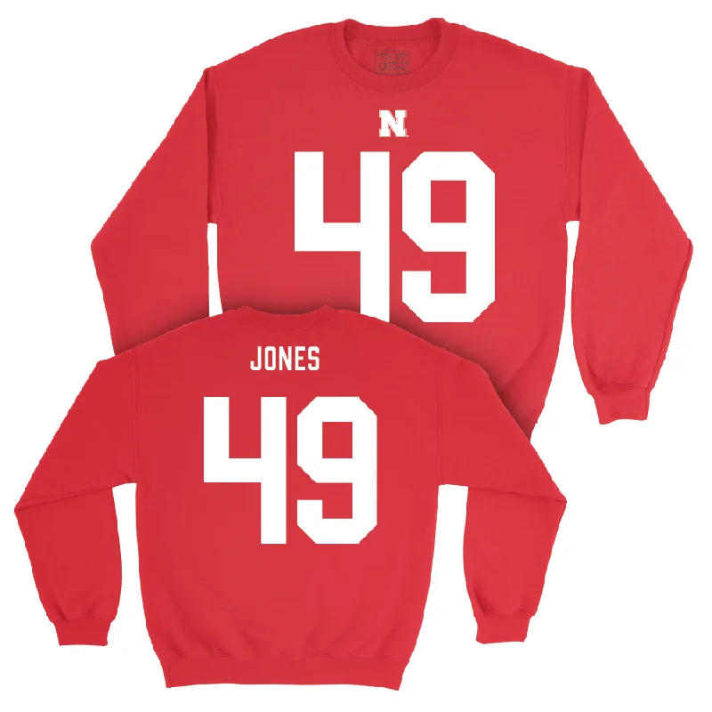 Long Sleeve For Group Events-Nebraska Football Red Shirsey Crew - Mason Jones | #49