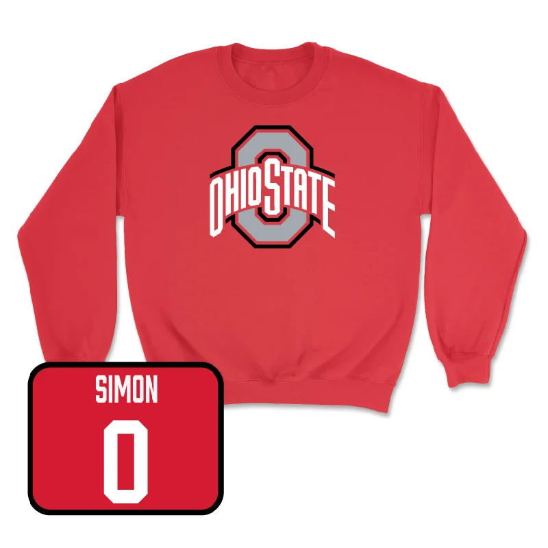 Long Sleeve For Custom Branding-Red Football Team Crew - Cody Simon