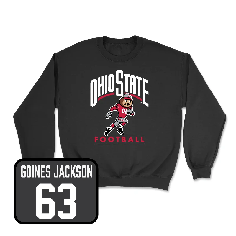 Long Sleeve With Text And Logos-Football Black Gridiron Crew - Julian Goines Jackson