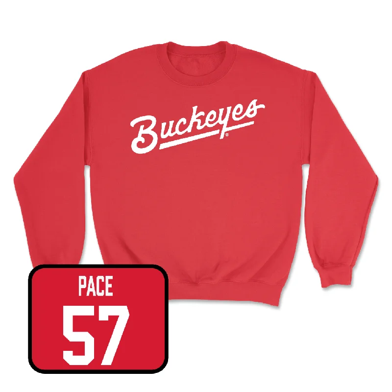 Long Sleeve With Mesh Lining-Red Football Script Crew - Jayden Ballard