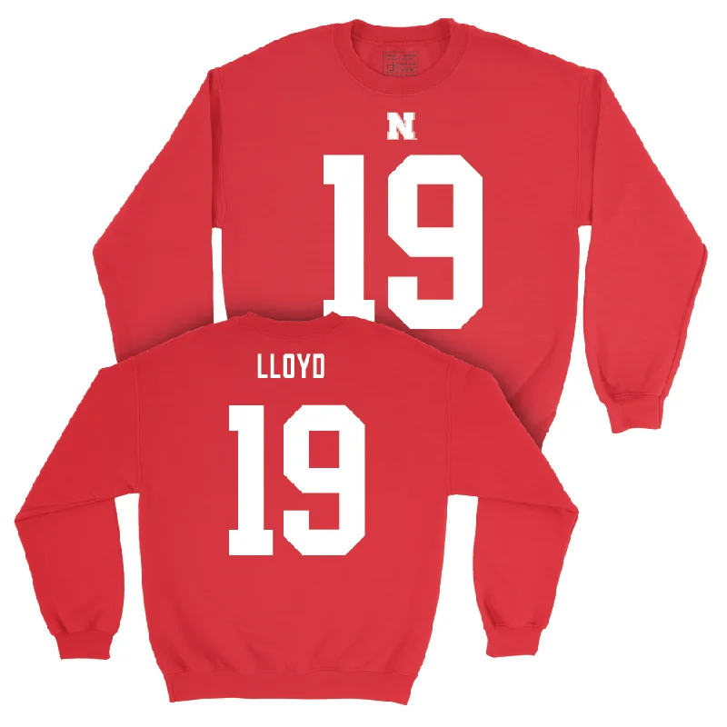 Long Sleeve For Promotional Use-Nebraska Football Red Shirsey Crew - Jaylen Lloyd | #19