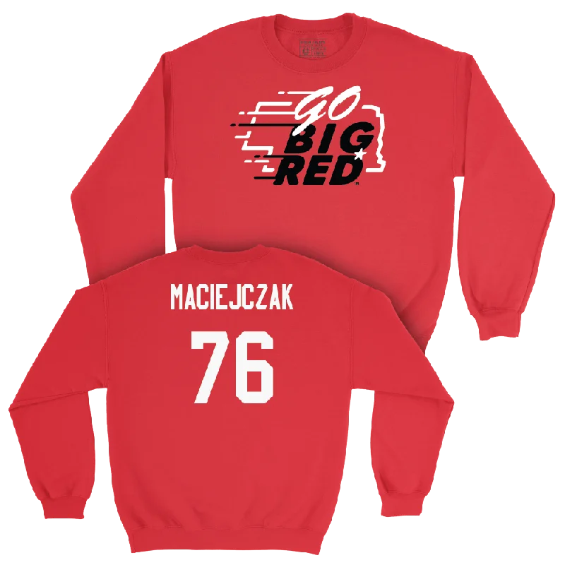 Long Sleeve For Fitness-Red Football GBR Crew