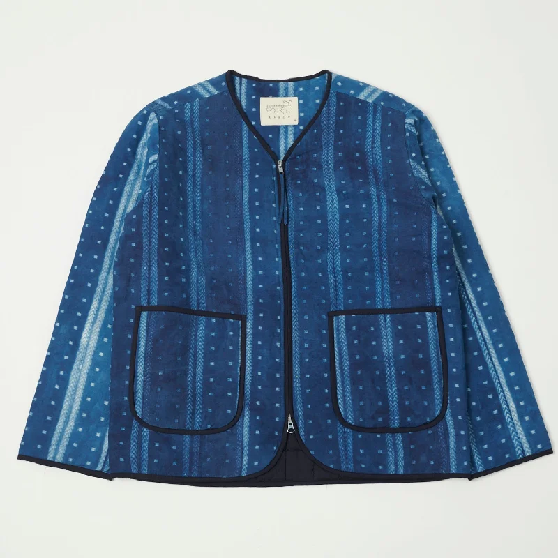 Jackets For Extreme Weather-Kardo Amar Quilted Liner Jacket - Indigo