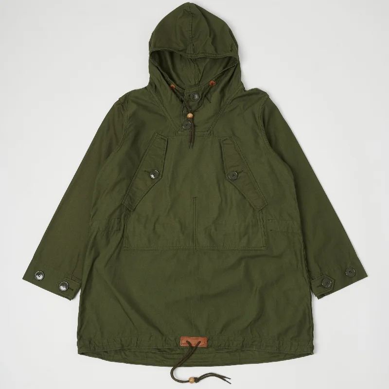 Rain Jackets-Spellbound 48-613T Canvas Smock Jacket - Army Green