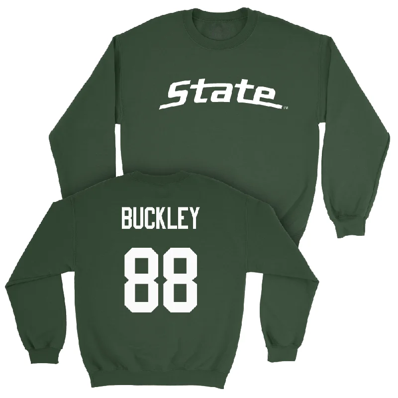 Long Sleeve For Streetwear Fashion-Green Football State Crew  - Ruquan Buckley