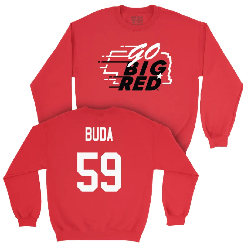 Long Sleeve With Fun Quotes-Red Football GBR Crew - Grant Buda