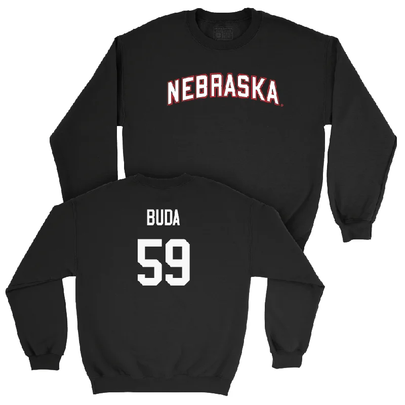 Long Sleeve For Group Orders-Football Black Nebraska Crew - Grant Buda