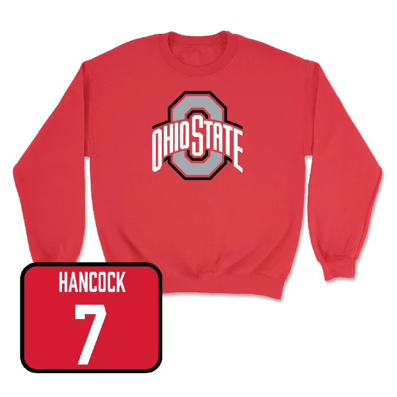 Long Sleeve With Custom Logo-Red Football Team Crew - John Ferlmann