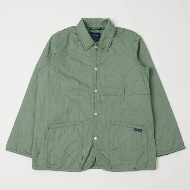 Retro Jackets-Lavenham Unwadded Worker Raydon Jacket - Leaf Green