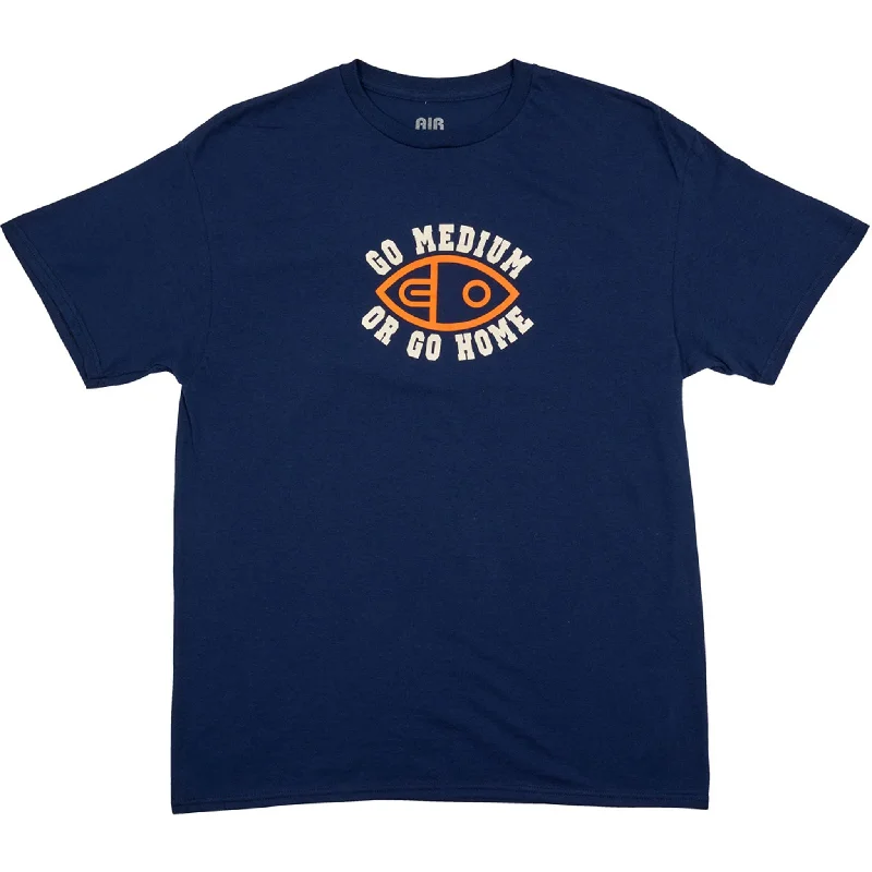 Custom T-Shirt With Funny Sayings-Airblaster Go Medium Tee Athletic Navy