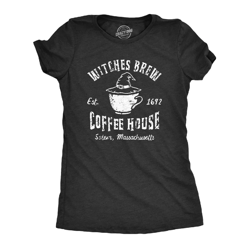 Custom T-Shirt For School Uniforms-Witches Brew Coffee House Women's T Shirt