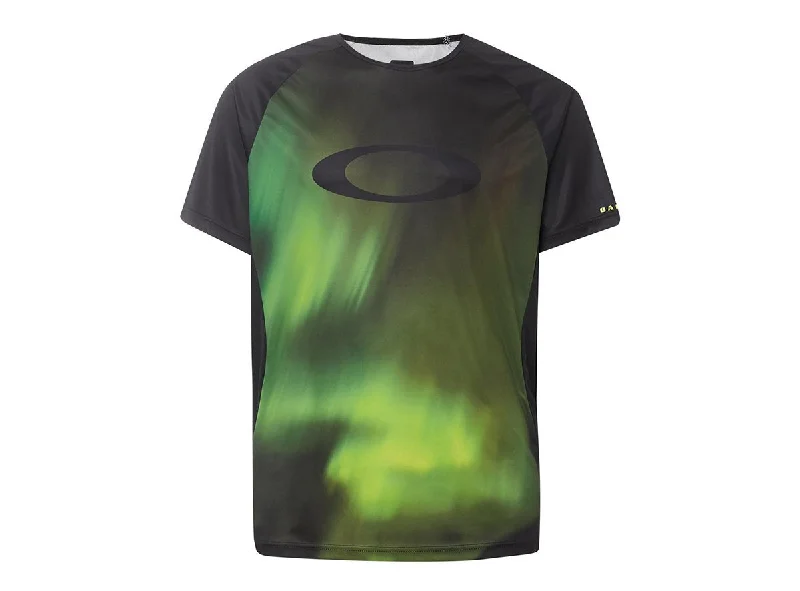 T-Shirt With Bright Colors-Oakley MTB Short Sleeve Tech Tee - Aurora Borealis