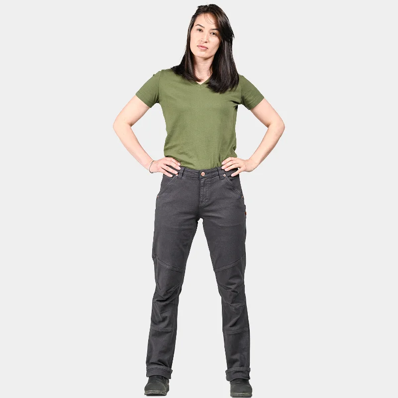 Pants For Team Building-Dovetail Workwear Women's GO TO Double-Front Canvas Stretch Pant