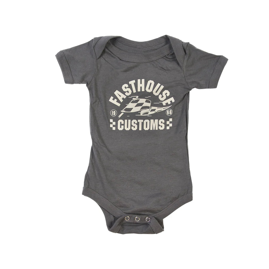 T-Shirt With Bold Graphics-Fasthouse Infant Sprinter Onesie - Infant - Dark Gray